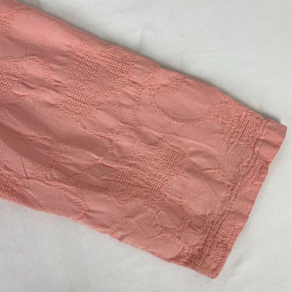 Produce Company Pink Cropped Lightweight Hooded Laundered Cotton Jacket Sz M - Picture 6 of 8